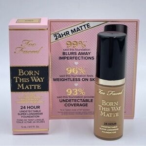 Too Faced Born This Way Matte 24 Hour Foundation ~Light Beige~ 0.17oz. (BNIB)